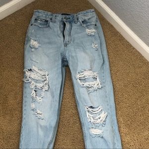 distressed girlfriend jeans